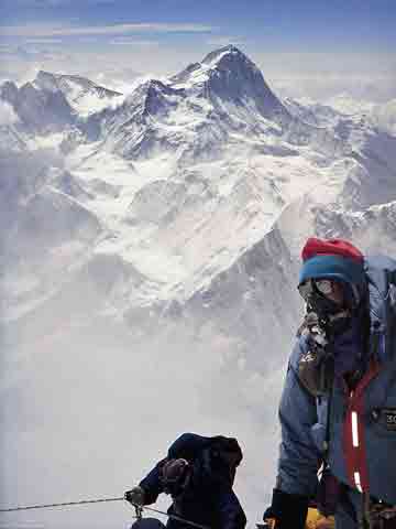 
Rob Hall Near Everest South Summit With Makalu Behind 1995 - Himalayan Quest: Ed Viesturs on the 8,000-Meter Giants book
